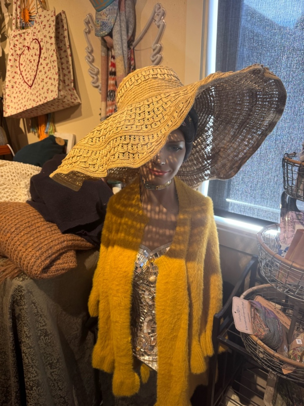 San Diego hat co  Straw Crochet Sun Hat - Natural